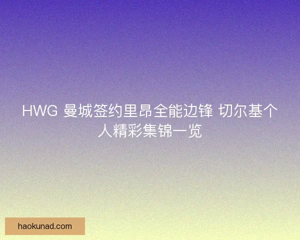 HWG 曼城签约里昂全能边锋 切尔基个人精彩集锦一览 HWG 曼城签约里昂全能边锋 切尔基个人精彩集锦一览