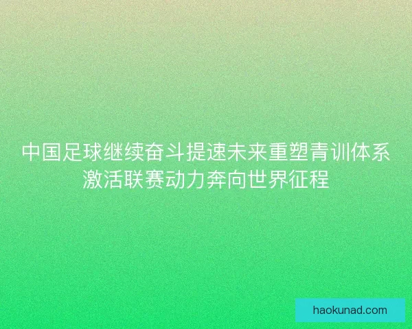中国足球继续奋斗提速未来重塑青训体系激活联赛动力奔向世界征程